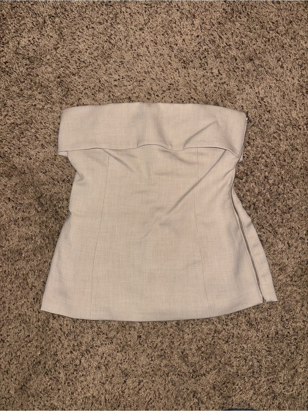 Meshki Strapless Cream Tube Top